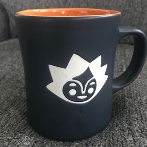 Starbucks 2011 Kenya mermaid sun face matte black orange mug tea cup bone china